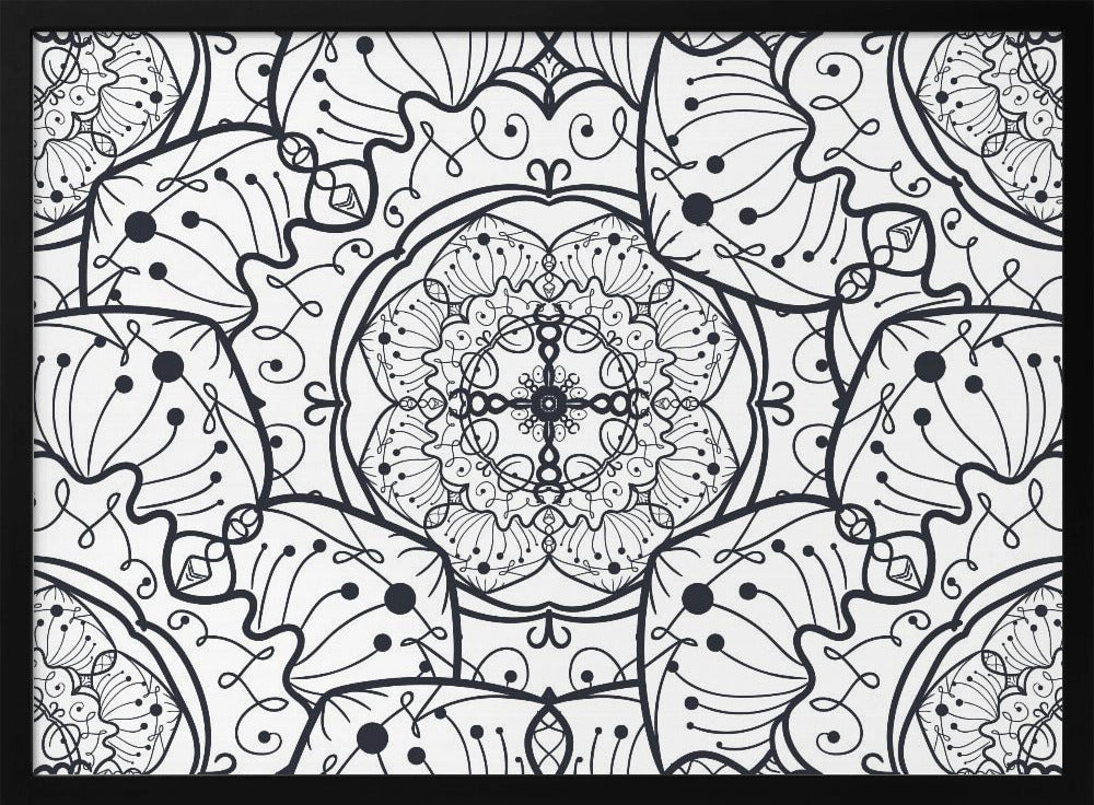 Abstrakte Mandala-Linienkunst | Poster