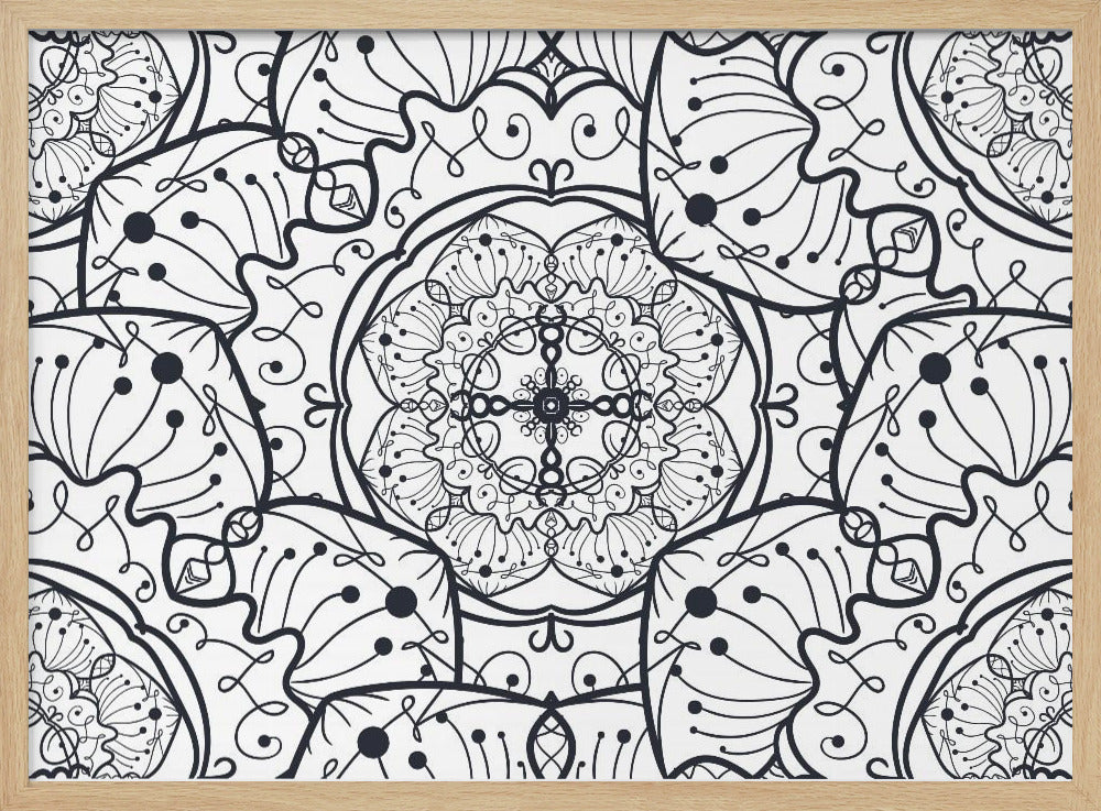 Abstrakte Mandala-Linienkunst | Poster