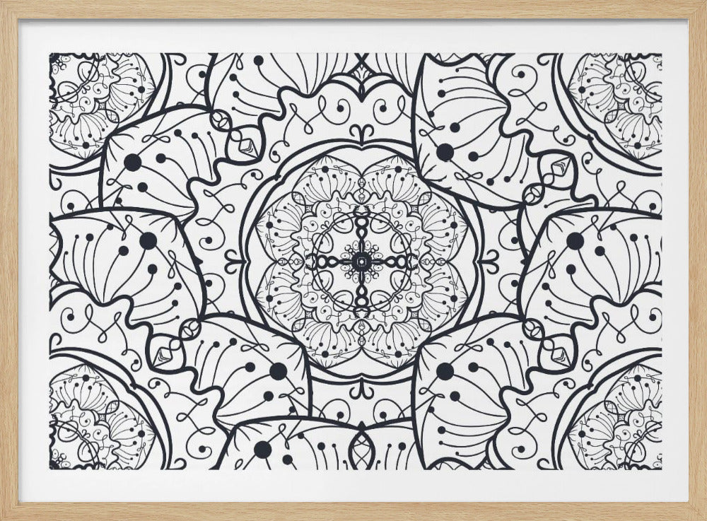 Abstrakte Mandala-Linienkunst | Poster