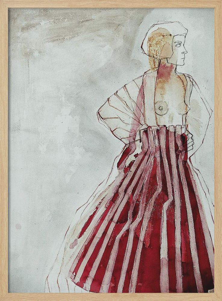 Frau in Rot | Poster