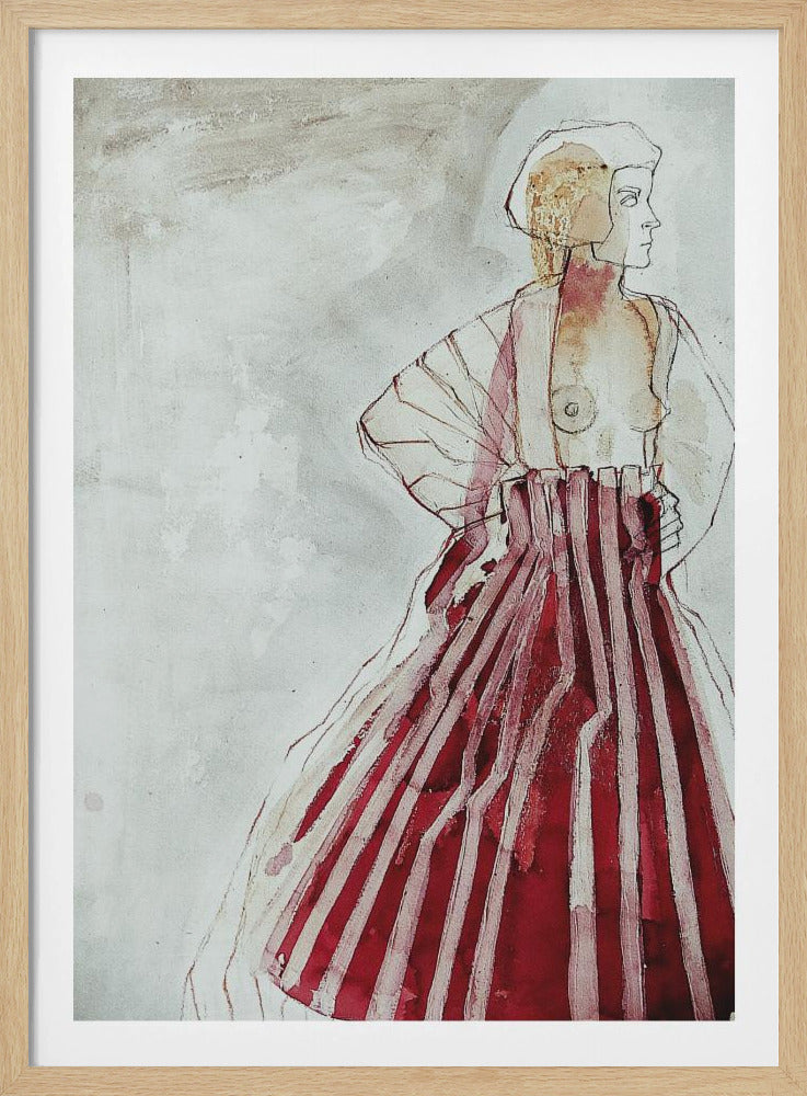 Frau in Rot | Poster