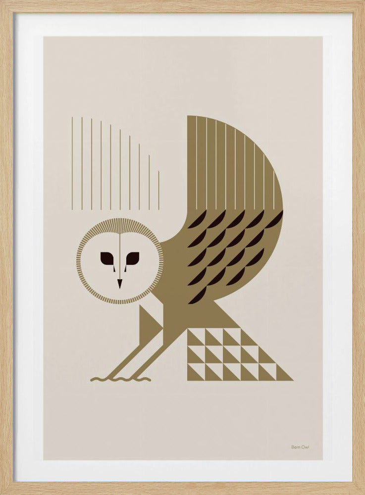Golden Animals - Schleiereule (Weiß) | Poster