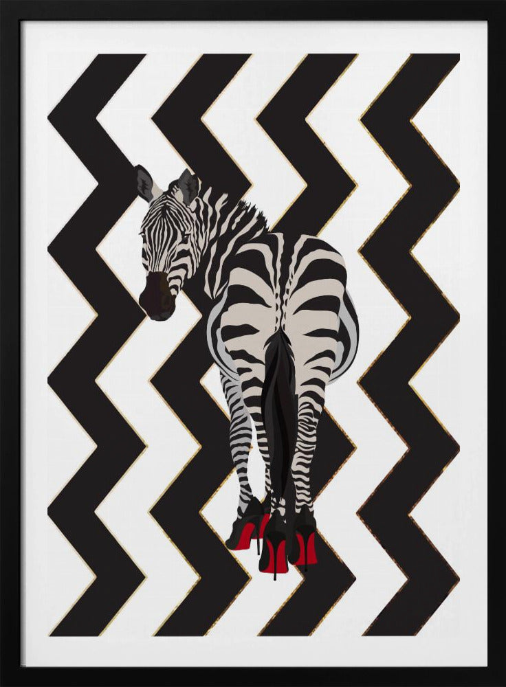 Zebra Heels Zickzack | Poster