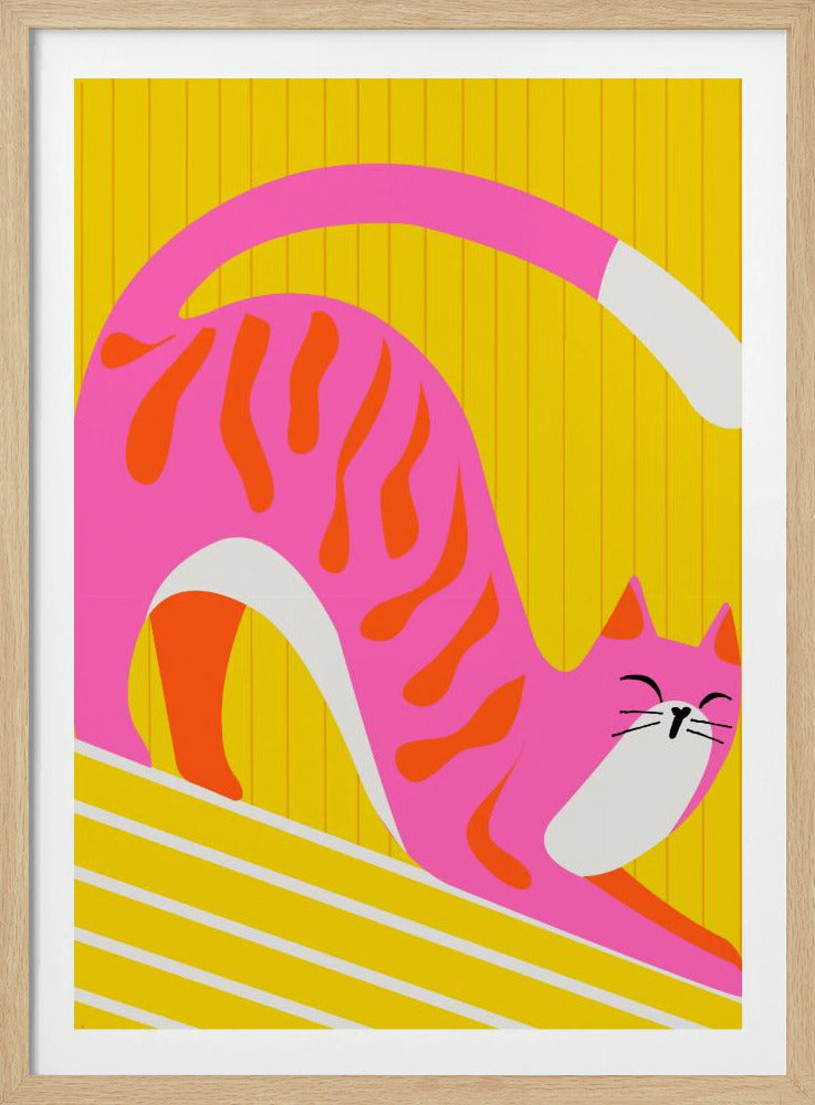 Dösende Schnurrhaare, leuchtende, entzückende Katze | Poster