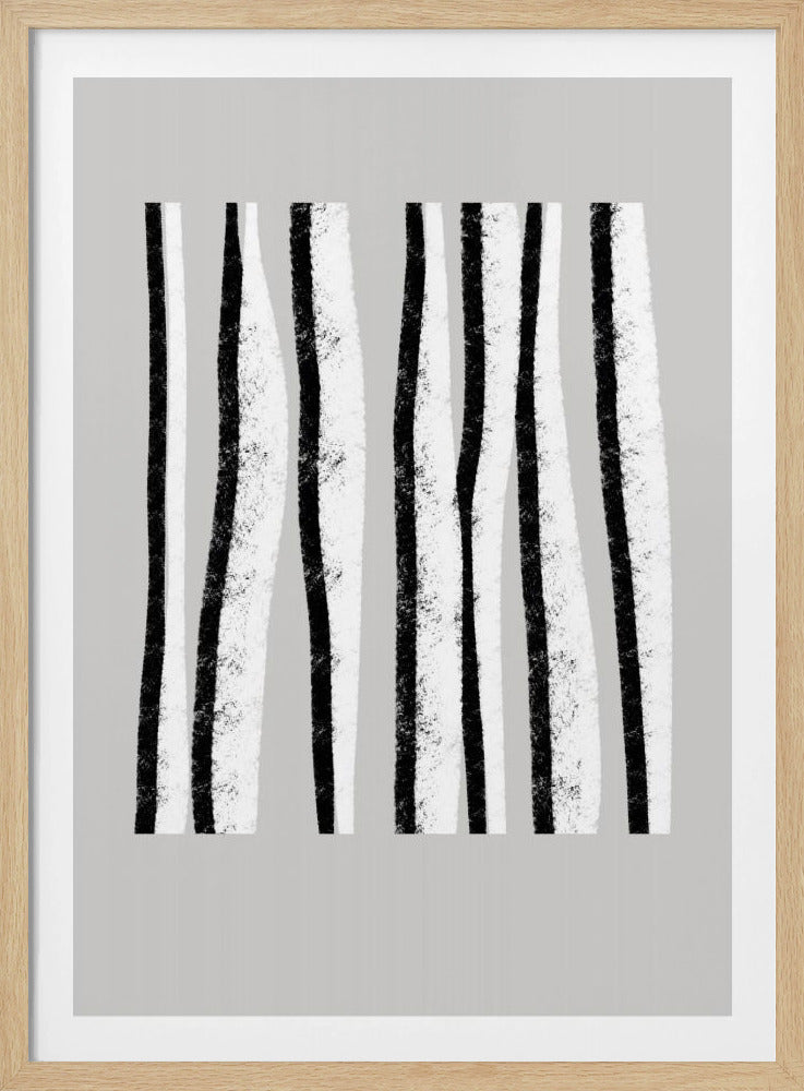 Schwarz-weiße vertikale Streifen | Poster