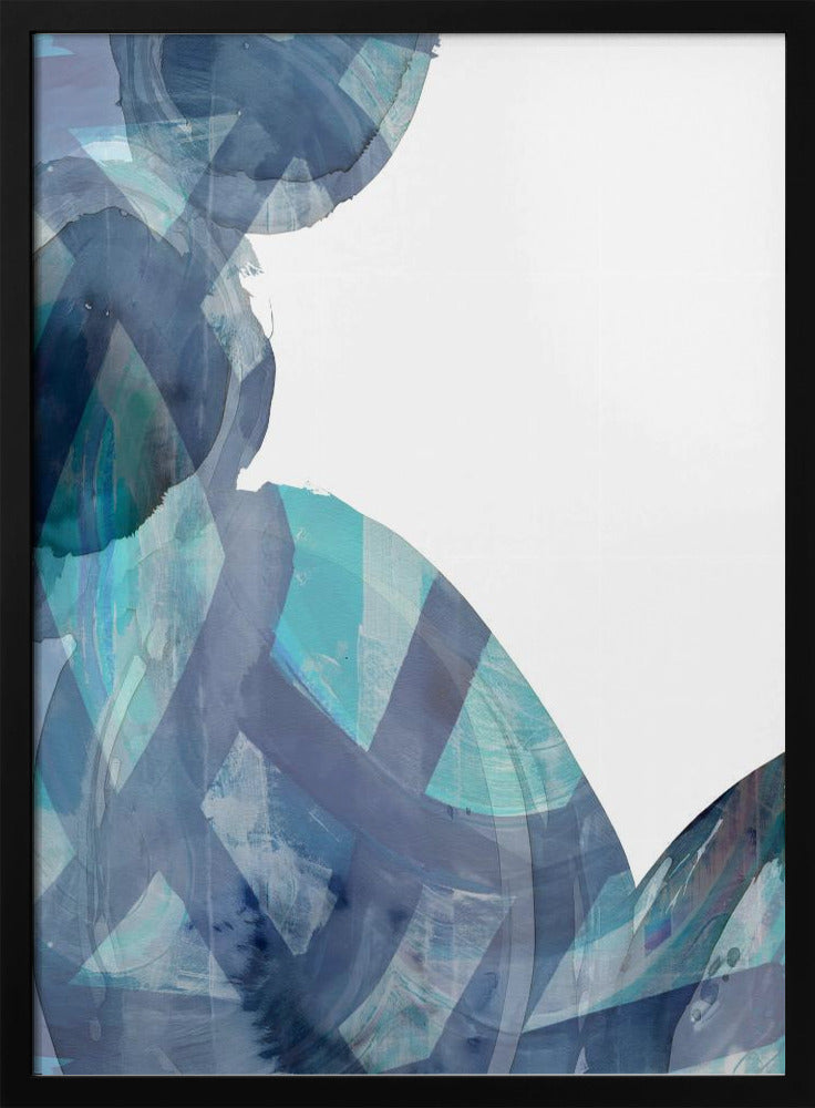 Blaue abstrakte Wirbel 1 | Poster