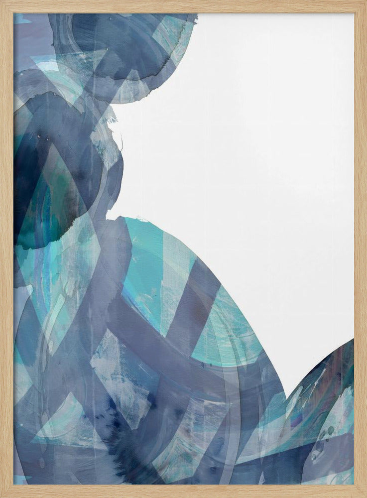 Blaue abstrakte Wirbel 1 | Poster