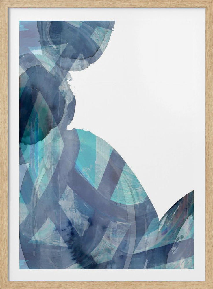 Blaue abstrakte Wirbel 1 | Poster