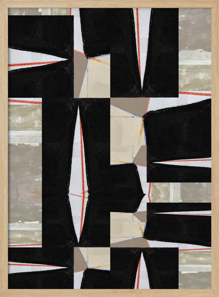 Abstraktes schwarzes Puzzle 2 | Poster