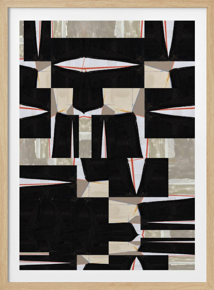 Abstraktes schwarzes Puzzle 3 | Poster