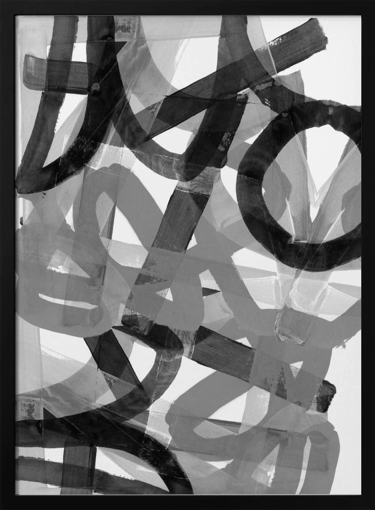 Shuffling Steps 1 Schwarzweiß | Poster