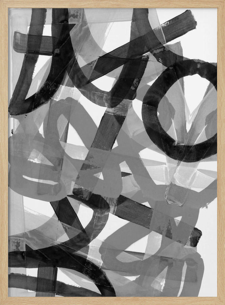 Shuffling Steps 1 Schwarzweiß | Poster