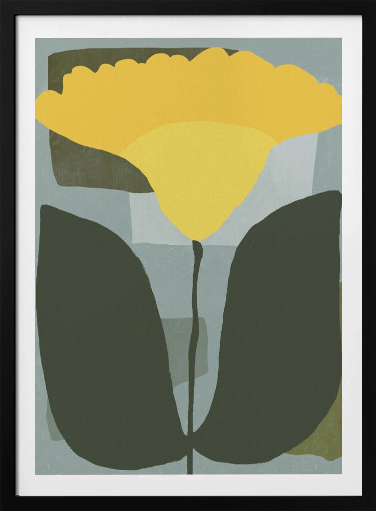 Schlichte gelbe Blume | Poster