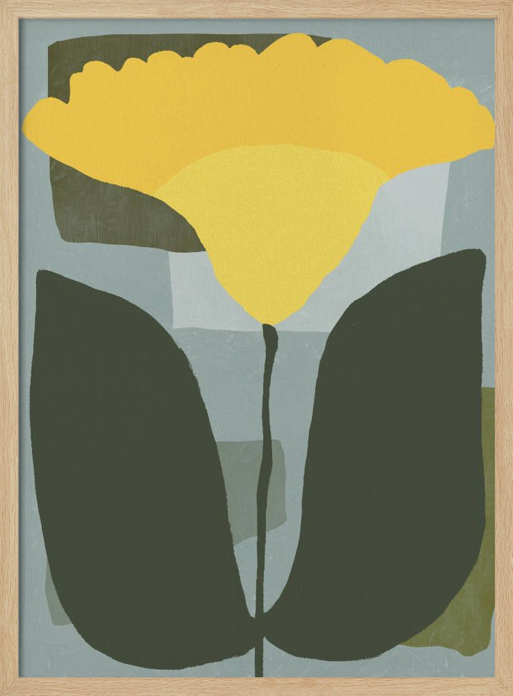 Schlichte gelbe Blume | Poster