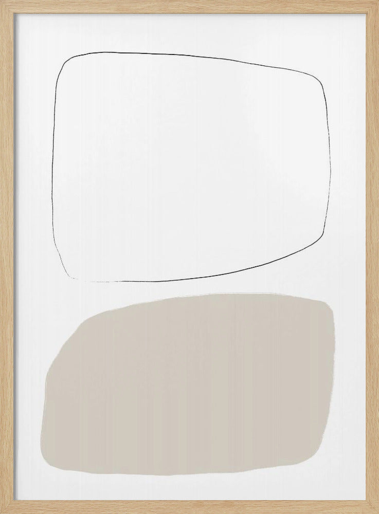 Zwei weiche geometrische Formen | Poster