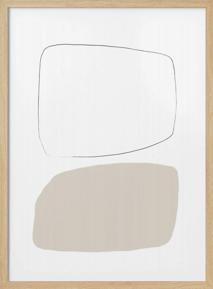 Zwei weiche geometrische Formen | Poster