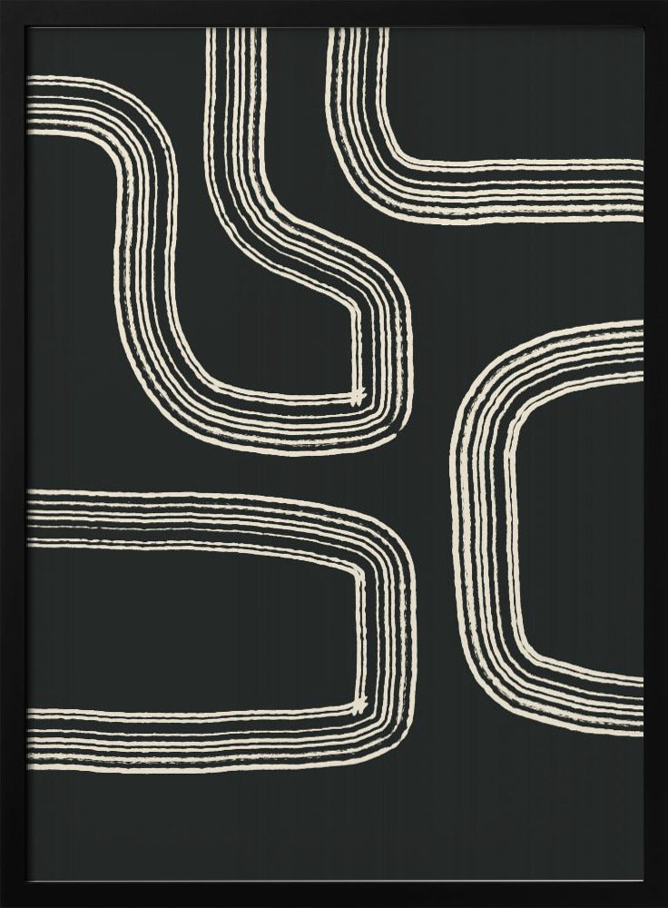 Kräftige geschwungene Linien | Poster