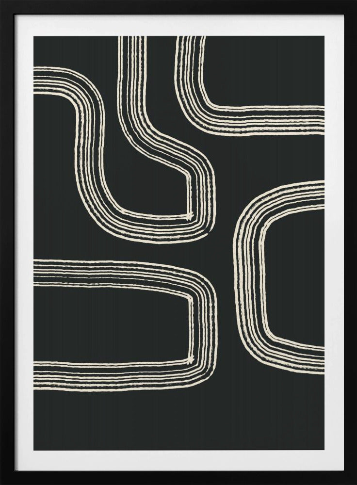 Kräftige geschwungene Linien | Poster