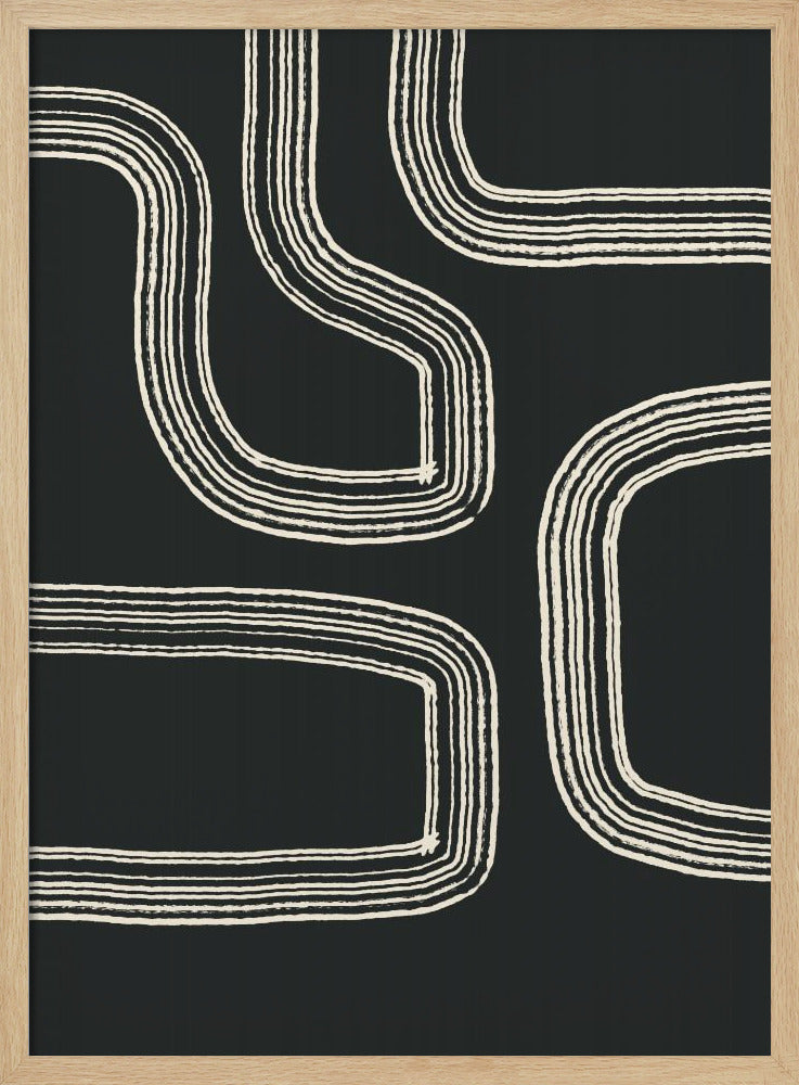 Kräftige geschwungene Linien | Poster