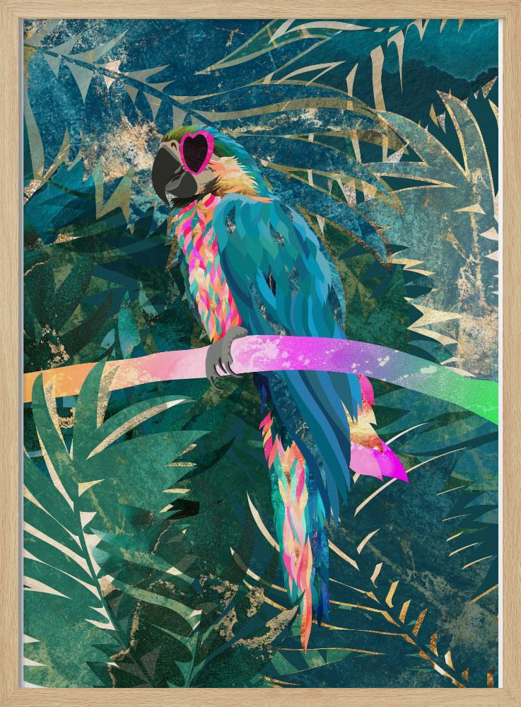Dschungel-Regenbogenara-Brille 01 | Poster