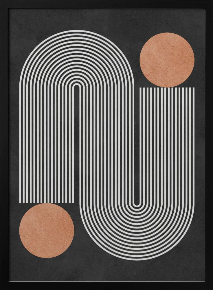 Kreise auf schwarzem Hintergrund 1 | Poster