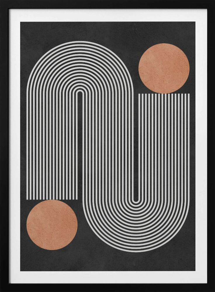 Kreise auf schwarzem Hintergrund 1 | Poster