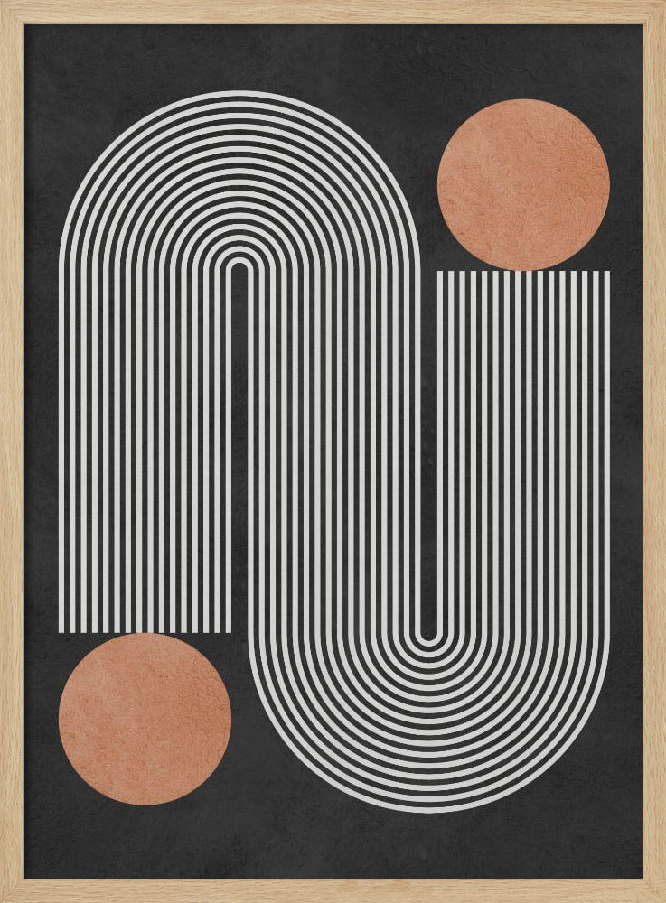 Kreise auf schwarzem Hintergrund 1 | Poster
