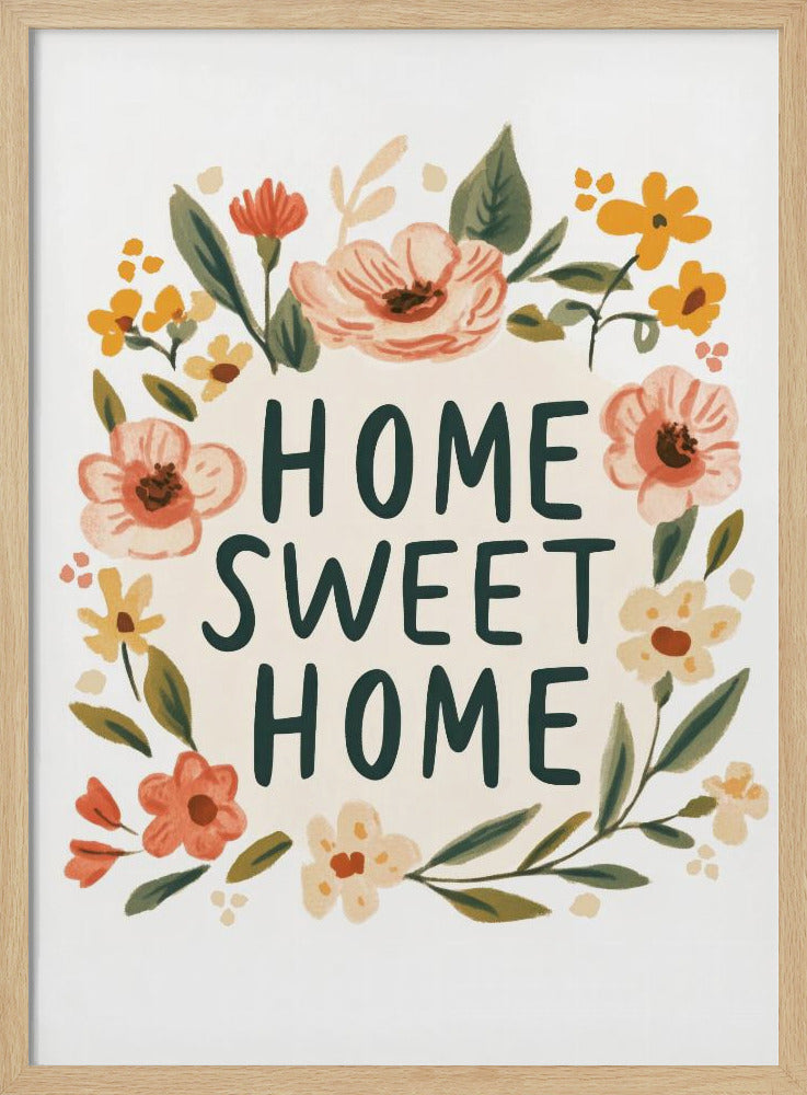 Florales Willkommensschild | Poster