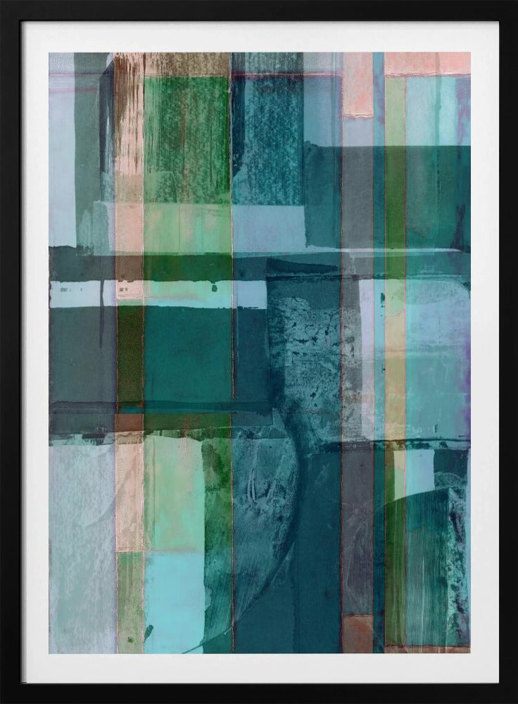 Abstrakte Blau- und Neutraltöne 1 | Poster