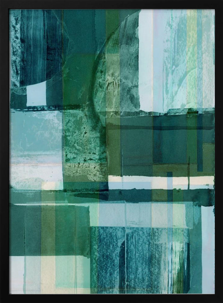 Abstrakte Blau- und Neutraltöne 2 | Poster