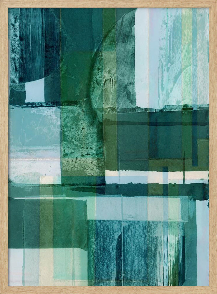 Abstrakte Blau- und Neutraltöne 2 | Poster