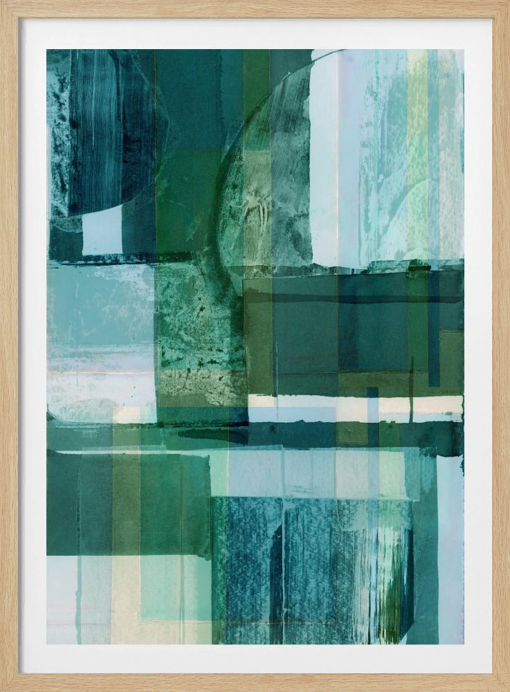 Abstrakte Blau- und Neutraltöne 2 | Poster