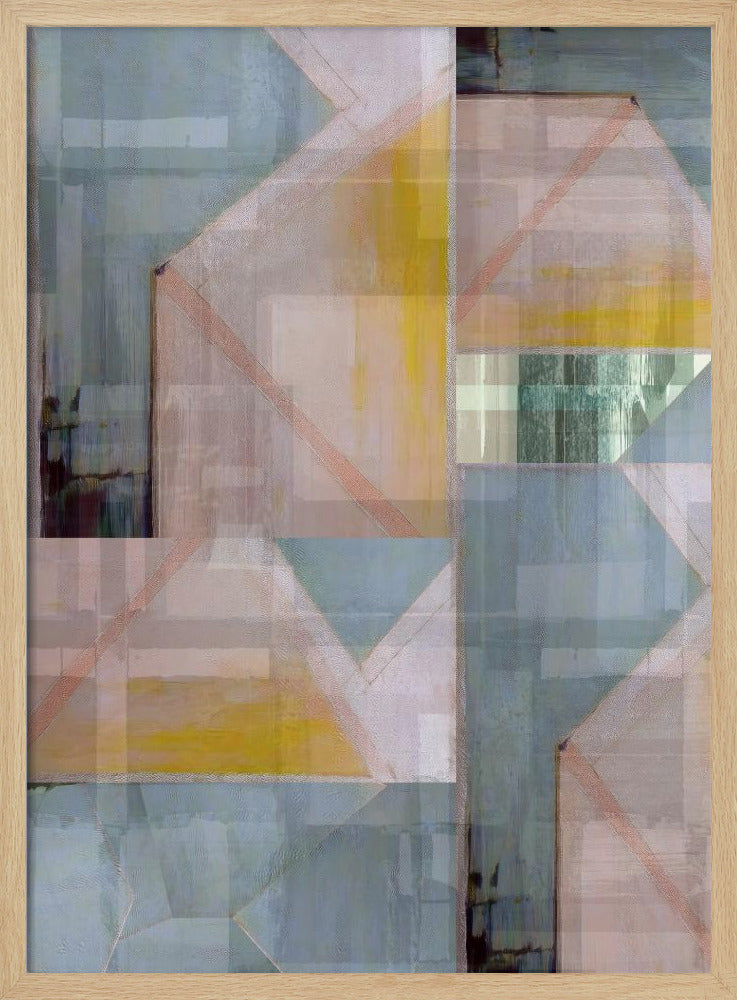 Abstrakte Blau- und Neutraltöne 3 | Poster
