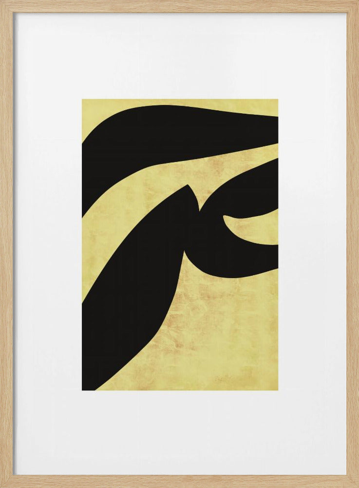 Abstrakter schwarzer Formendruck Nr. 1 | Poster