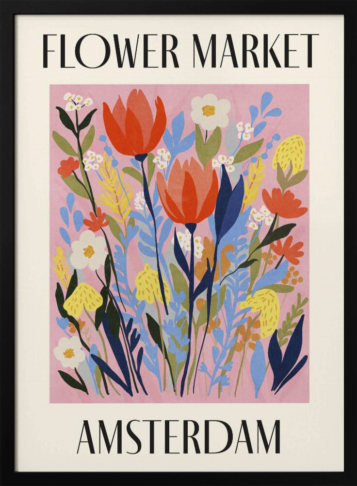 Blumenmarkt Amsterdam Niederlande | Poster
