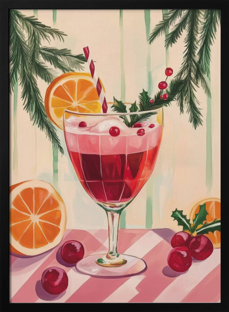 Weihnachtsroter Cocktail | Poster