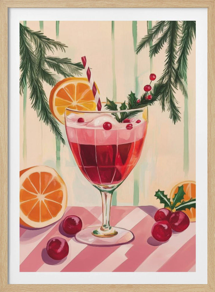 Weihnachtsroter Cocktail | Poster