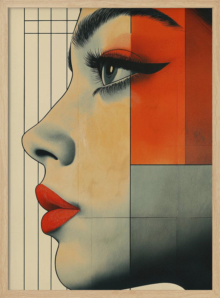 Vintage-Poster mit Frauengesicht (3) | Poster