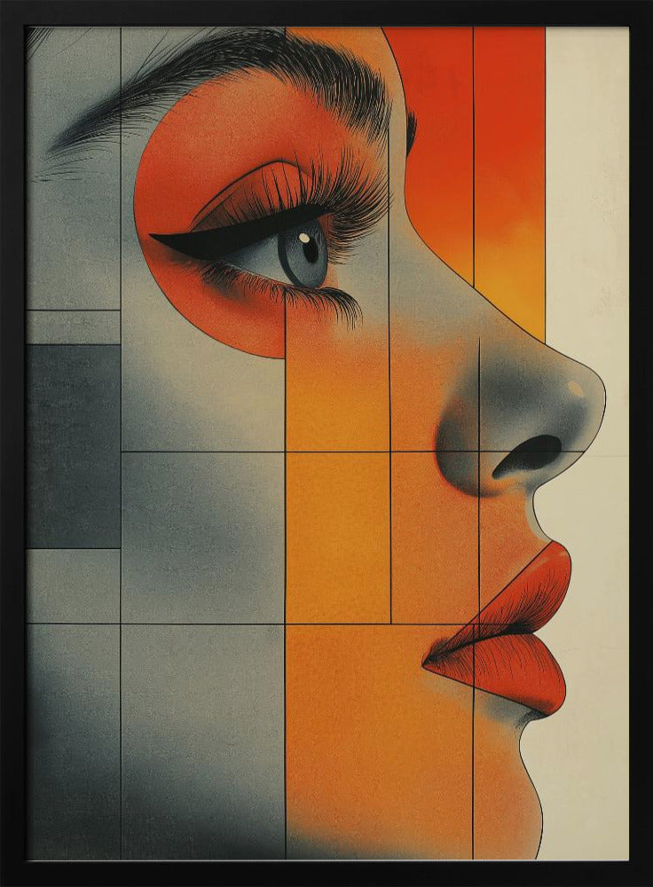 Vintage-Poster mit Frauengesicht (6) | Poster
