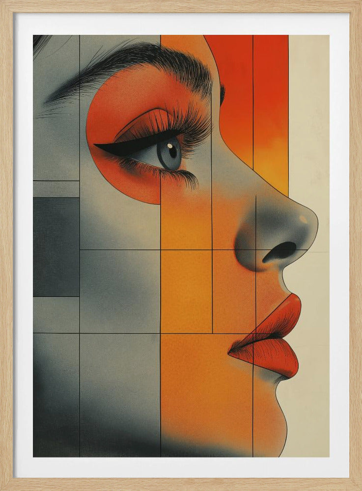 Vintage-Poster mit Frauengesicht (6) | Poster