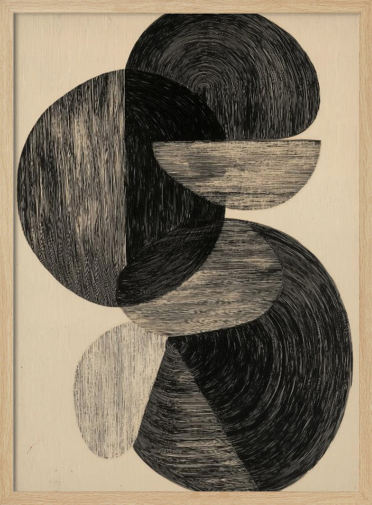 Schwarzes Freiform-Poster