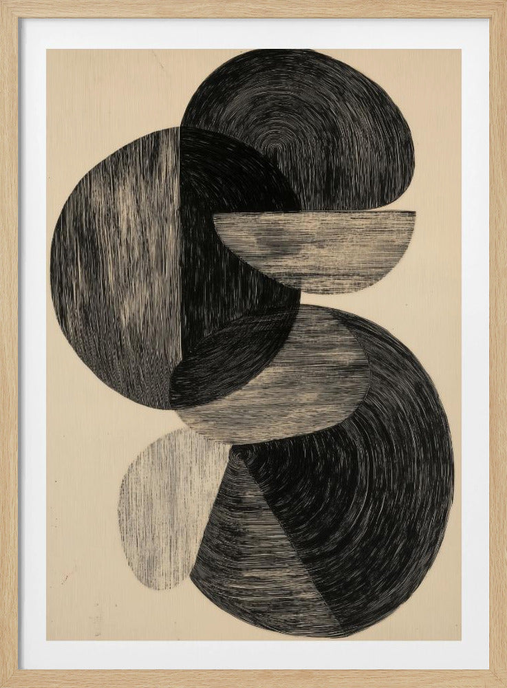 Schwarzes Freiform-Poster