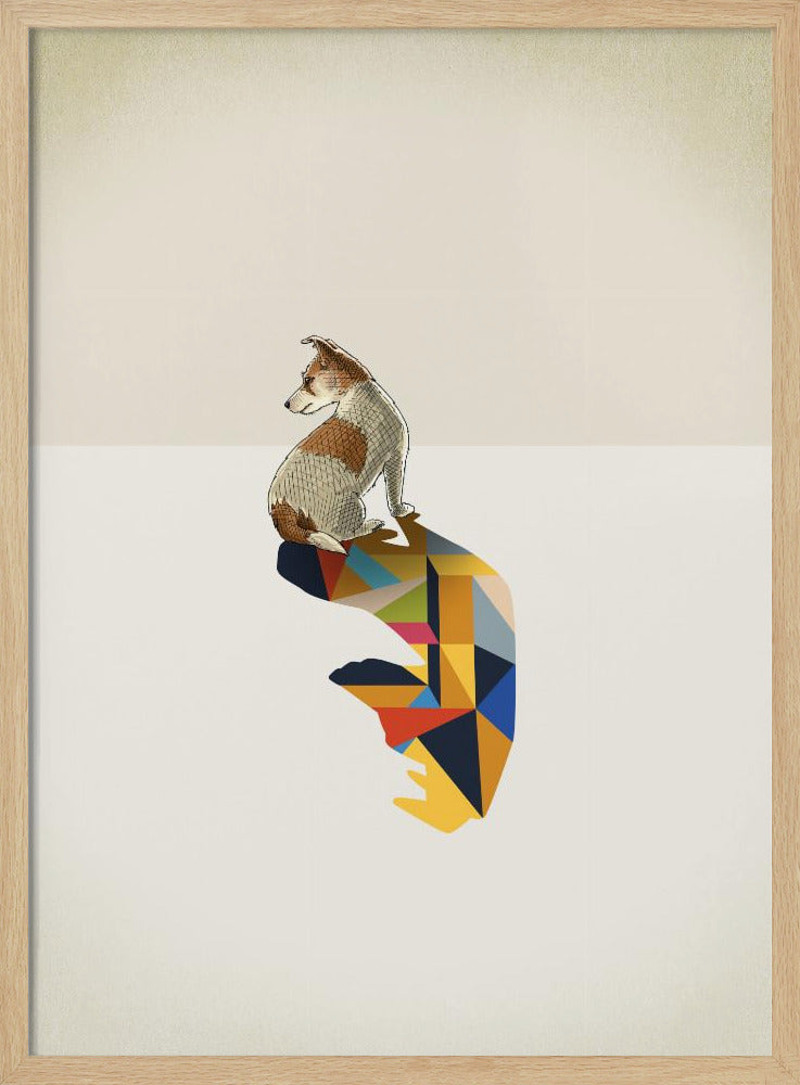 Gehender Schatten, Hund | Poster
