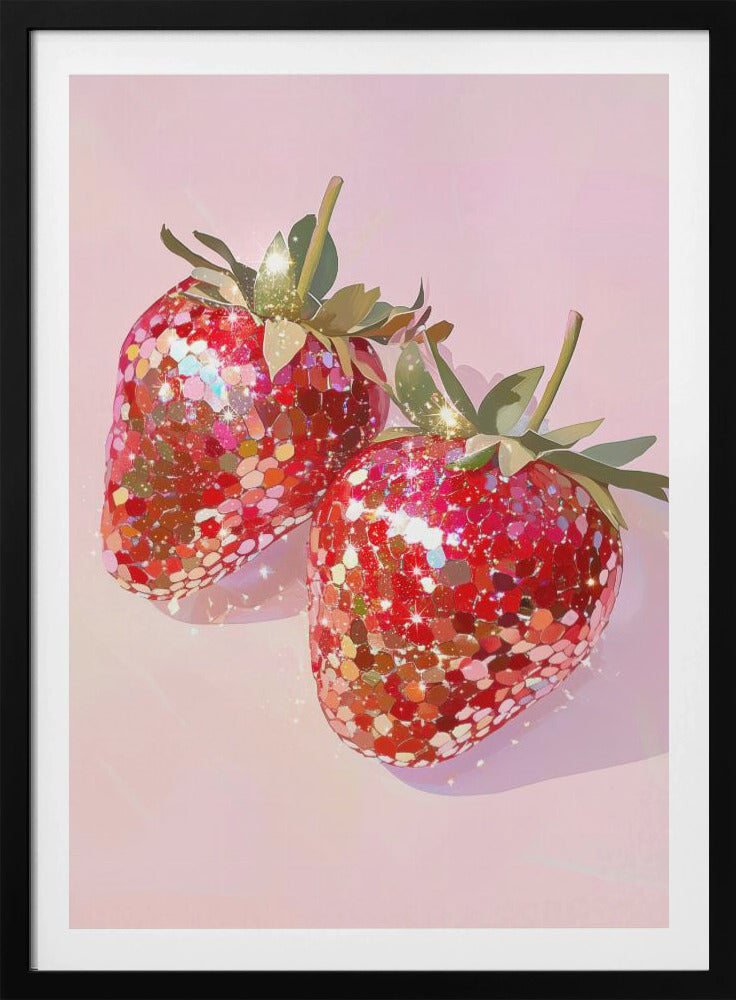 Glitzernde Erdbeeren | Poster
