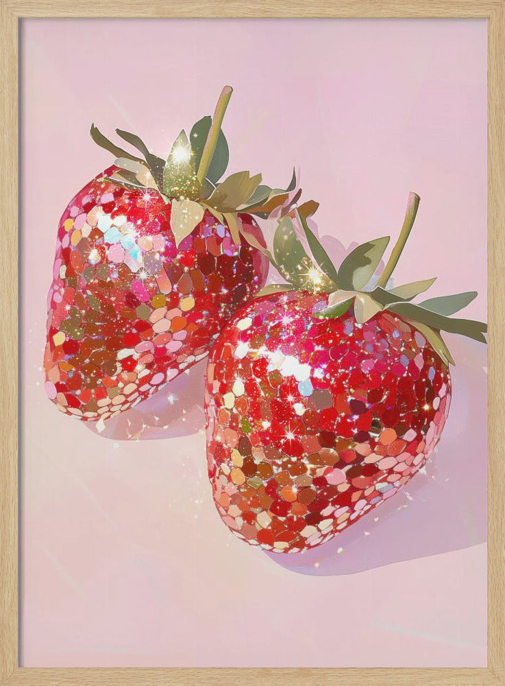 Glitzernde Erdbeeren | Poster