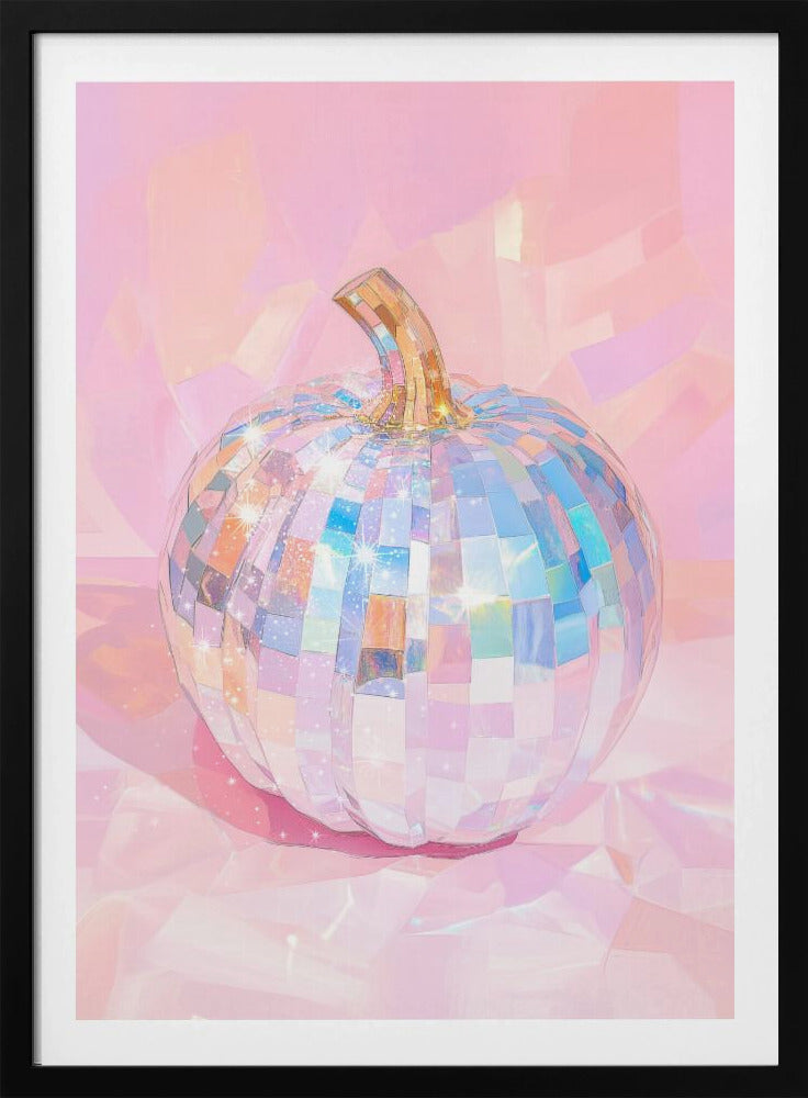Schillernder Discokugel-Kürbis | Poster