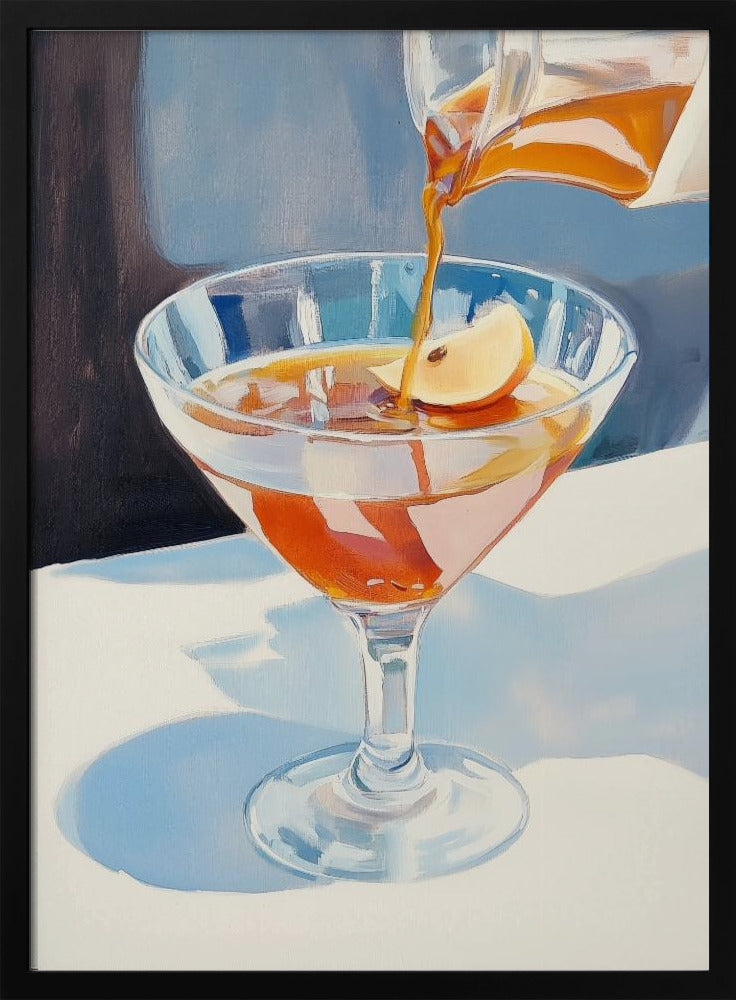 Zitronentee in ein Glas gießen | Poster