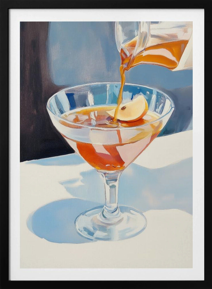 Zitronentee in ein Glas gießen | Poster