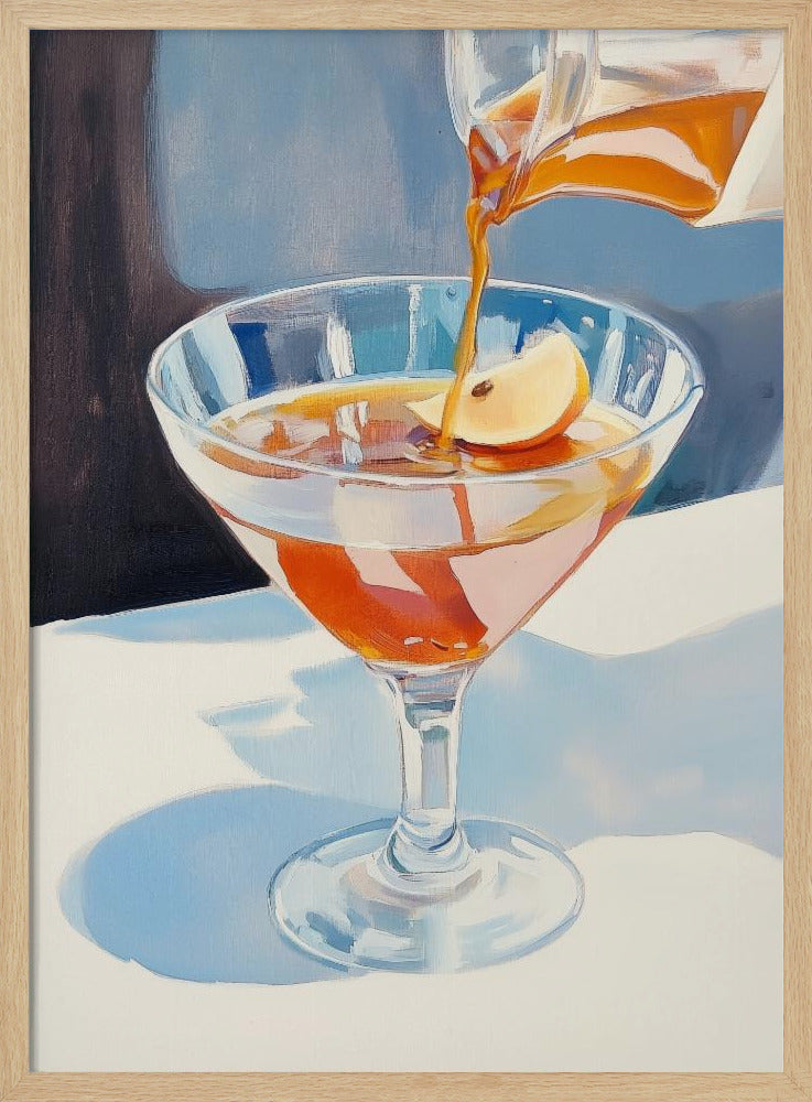 Zitronentee in ein Glas gießen | Poster