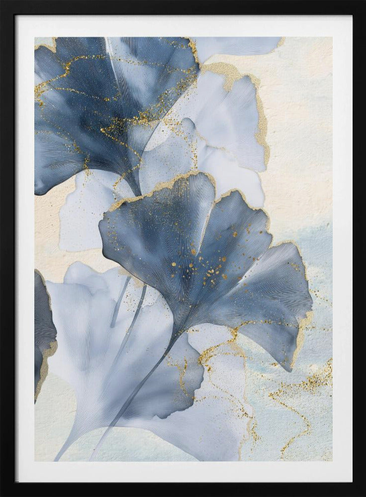 Blaue Ginkgoblätter 2 | Poster